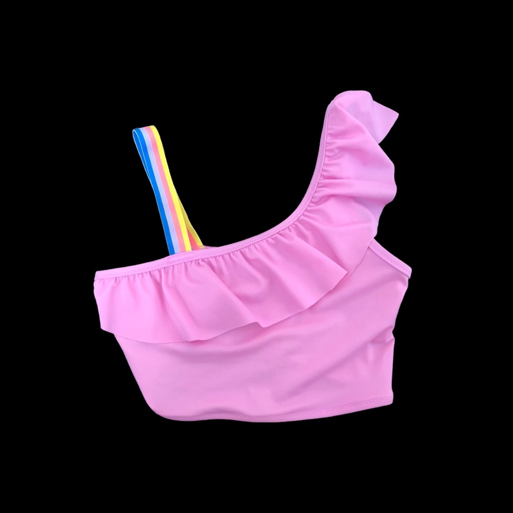Girls’ rainbow strap two-piece swimsuit